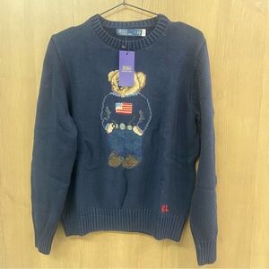 Polo by Ralph Lauren Dark Blue Sweater with Bear Motif